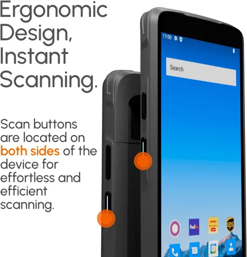 Vista 6 de Rayoungtek Robusto Android escáner de código de barras portátil computadora móvil 1D 2D QR Code NFC lector IP66 4G WiFi 6.0 "pantalla táctil