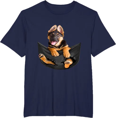 Vista 42 de Dog Lovers Gifts - Camiseta divertida con cara de perro con bolsillo, Negro, S
