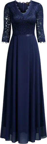 Vista 3 de MISSMAY - Vestido largo, de encaje floral, formal, para mujer, con mangas 23