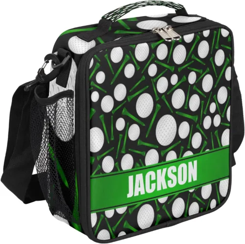 Vista 9 de Bolsa de almuerzo personalizada para niñas, niños, adolescentes, hombres y mujeres, regalo personalizado, bolsa de almuerzo de voleibol, color dorado