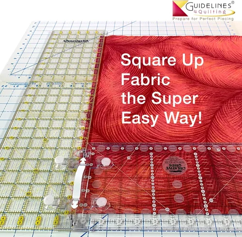 Vista 2 de Guidelines4quilting - Conector/mango de regla de edredón para reglas y plantillas - Pestañas de alineación y borde de labio para una alineación