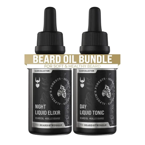 Vista 9 de The Beard Struggle Tonic + Elixir - Paquete de aceite para barba – Colección Platinum – Aceite para barba – Suaviza, hidrata y fortalece