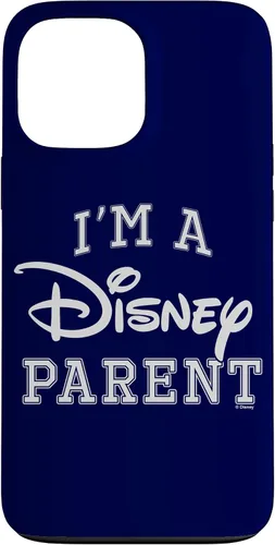 Vista 23 de iPhone 16 Disney I'm A Disney Parent Collegiate Big Text Logo Case
