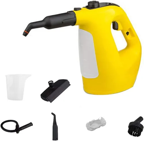 Vista 8 de CGOLDENWALL Limpiador de vapor Máquina de limpieza a alta temperatura a presión de mano sin productos químicos para limpieza de pisos, cocina Blanco