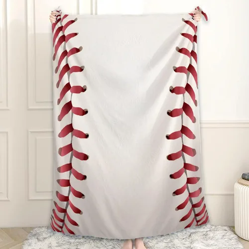 Vista 33 de Manta suave y acogedora con bandera de Estados Unidos de béisbol para niños, niñas, bebés, recién nacidos, manta de recepción de Navidad, 40 x 30