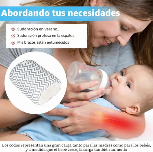 Vista 6 de Almohada de brazo de lactancia para lactancia materna y alimentación con Corrugación negra