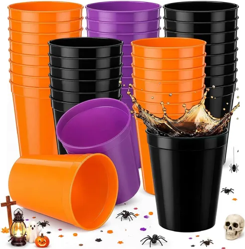 Vista 36 de Yungyan Paquete de 12 vasos de plástico reutilizables de 16 onzas, 4