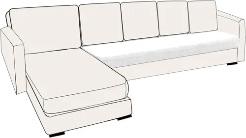 Vista 103 de UNBBRRL Fundas de cojín de asiento para sofá, elásticas, funda de cojín individual para sofá, fundas de cojín para sofá, fundas de héroe protegen
