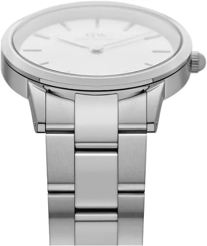 Vista 4 de Daniel Wellington Iconic Link Reloj pulsera de eslabones de oro rosa o plata