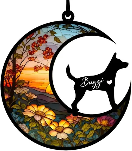 Vista 54 de Atrapasoles conmemorativos personalizados para perros Akita, nombre de perro personalizado, adorno de pérdida de perro, regalo para amantes