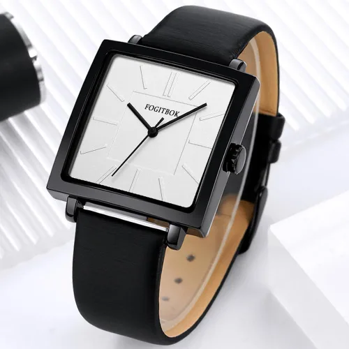 Vista 4 de Reloj de cuero impermeable para mujer, reloj de pulsera de cuarzo para muñecas pequeñas, diseño fino