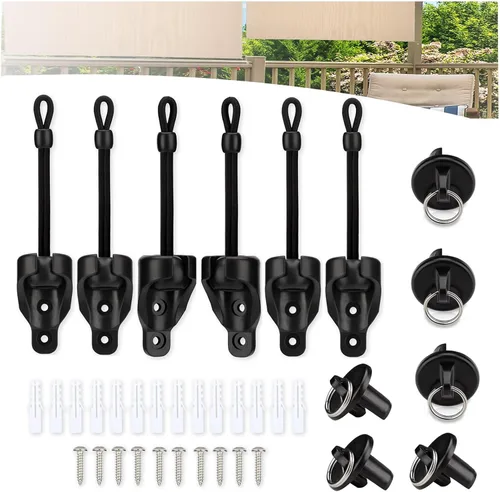 Vista 9 de Coolaroo - Piezas de repuesto para atar sombra y tapa de extremo con kit de anillo, resistencia a la intemperie, compatible con persianas