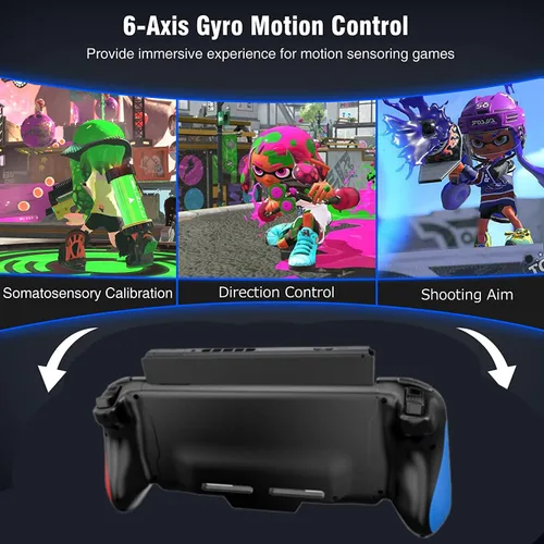 Vista 5 de Rzzhgzq Switch Controller for Nintendo Switch One-Piece Joypad Switch Pro Controller for Handheld Mode Switch Controllers Remote with Adjustable
