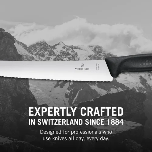 Vista 6 de Victorinox Swiss Classic - Cuchillo de pan curvo de 10.25 pulgadas con borde dentado y mango negro