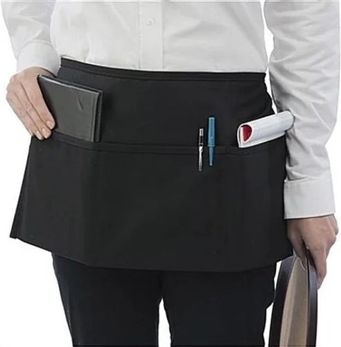 Vista 4 de Bringsine Paquete de 2 delantales unisex con 3 bolsillos, lavables a máquina, para hombres y mujeres, resistentes a la cocina, delantales