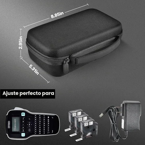 Vista 2 de Boobowl Estuche para etiquetadora para cintas DYMO LabelManager 160 y D1