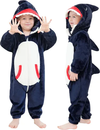 Vista 9 de LOLANTA Disfraz unisex de animal para bebé, niños y niñas, enterizo con Pingüino