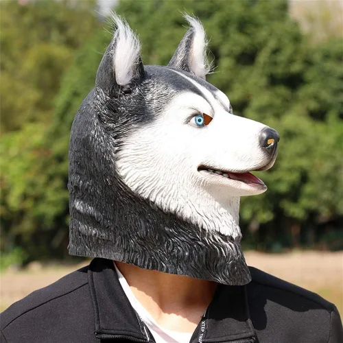 Vista 4 de Aimeely - Máscara de látex para Halloween, diseño de animales