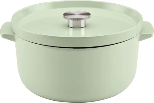Vista 16 de KitchenAid - Horno holandés/cacerola de hierro fundido esmaltado, 6 cuartos de galón, Azul Terciopelo