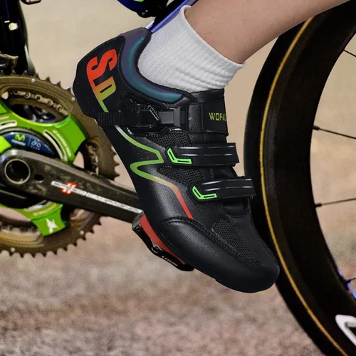 Vista 7 de Zapatos de ciclismo unisex compatibles con pelaton Bike Road Bike Bike Zapatos de ciclismo Peleton para hombre, para montar en interiores, zapatos