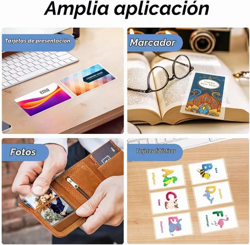 Vista 6 de KTRIO - Bolsas de laminación autoadhesivas 2.6 x 3.9 pulgadas, 30 bolsas, espesor de 10 mil, hojas laminadas autoadhesivas para tarjetas