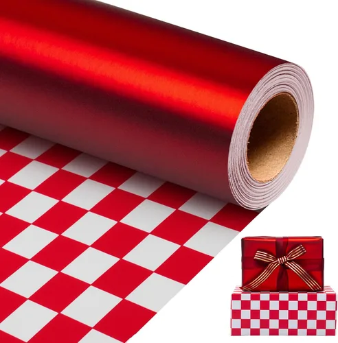 Vista 12 de Homeral Rollo de papel de regalo Jumbo de 30 pulgadas x 32.8 pies, color azul rey metálico para Navidad, cumpleaños, vacaciones, boda, baby shower