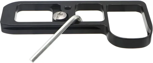 Vista 4 de Hand Grip - Placa base de metal de liberación rápida para Sony A7M3 A7III A7RIII A7R3 A9 con tornillo de 1/4 pulgadas y llave hexagonal, color negro