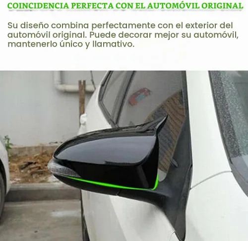 Vista 4 de Estilo de Coche ABS Puerta Cuerno de Buey Espejo Retrovisor Carcasa Cubierta Tapas Moldura Accesorios de Decoración Exterior Para Toyota Corolla