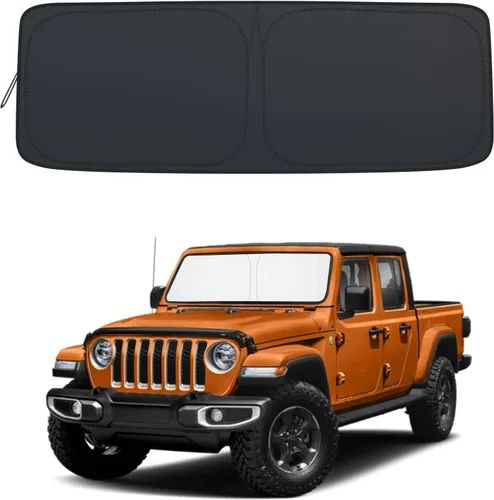 Vista 8 de Parasol a medida para parabrisas compatible con Toyota 4Runner 2010-2022 2023 2024, accesorios, bloquea los rayos UV, protector de visera de sol