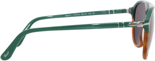 Vista 3 de Persol PO3302S Pilot - Gafas de sol para hombre, VerdeHavana ChiaraNegro Polarizado