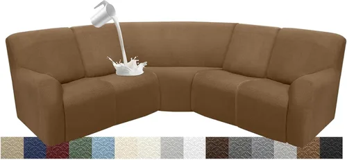 Vista 80 de Fundas impermeables de sofá reclinable modular para sofás reclinables, lavable en forma de L, para perros, fundas elásticas para sofá reclinable