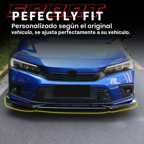 Vista 3 de Archaic Alerón de Labio Delantero Compatible con Civic Sedan/Hatchback de 11ª Generación 2022-2024, Alerón de Labio de Parachoques para FE1 FE2 FE4