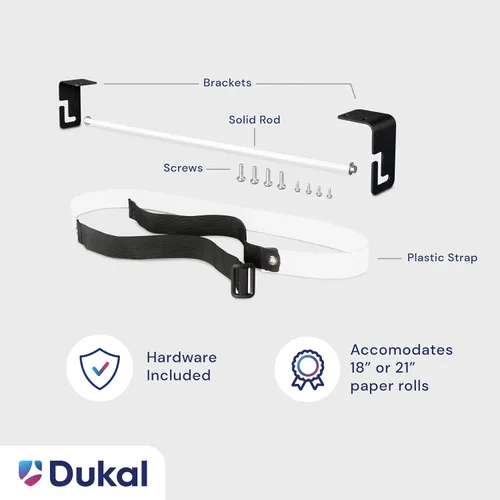 Vista 2 de Dukal TEC 4060 Tech-Med - Dispensador de papel con soporte y cortador de papel