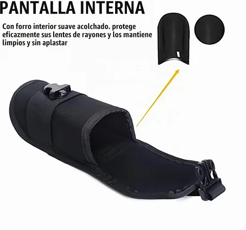 Vista 3 de ACEXIER MOLLE - Funda táctica duradera para lentes de sol, estilo militar, con hebilla Negro