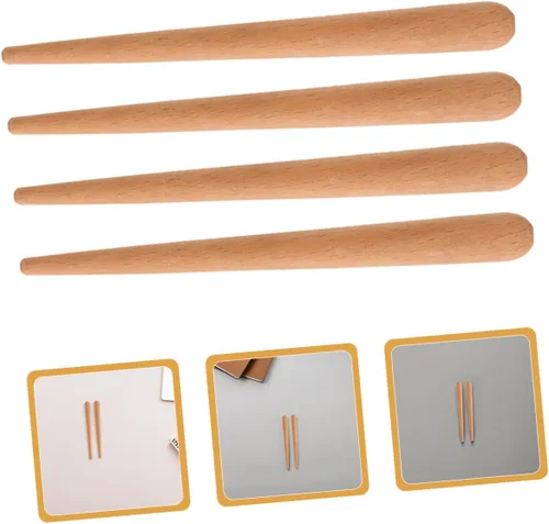 Vista 8 de 10 palos de ritmo de madera Guiro para instrumentos de percusión con sonidos de raspado llamativos, herramientas de educación musical compactas