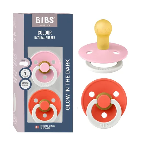 Vista 47 de BIBS - Paquete de 2 chupetes para bebés, goma natural libre de bisfenol A (BPA), hechos en Dinamarca, para niños de 0-6 meses, azul pastel
