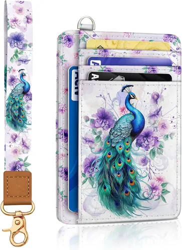 Vista 49 de Yonlevres Cartera delgada para tarjetas de crédito, cartera RFID para mujer, bolsillo frontal, soporte para tarjetas pequeñas, estuche para tarjetas