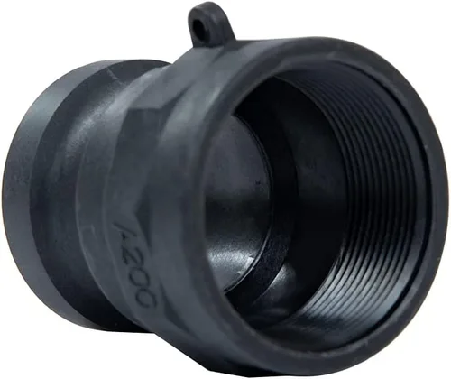 Vista 2 de 1 accesorio de bloqueo de leva de polietileno de 2 pulgadas, parte estándar A, manguera de ranura de leva, 2 accesorios de camlock, adaptador macho