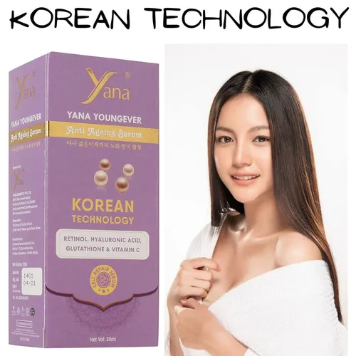 Vista 3 de Yana Sérum de ácido hialurónico sin aceite y no comedogénico fórmula de suero facial para tez brillante sin aceite, antienvejecimiento y arrugas