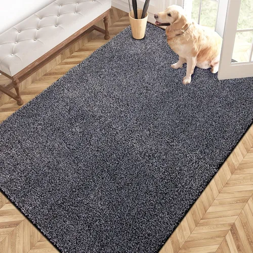 Vista 46 de PURRUGS Tapete para puerta con atrapamiento de suciedad, 20 x 31.5 pulgadas, antideslizante, lavable a máquina, tapete para puerta de perro, tapete