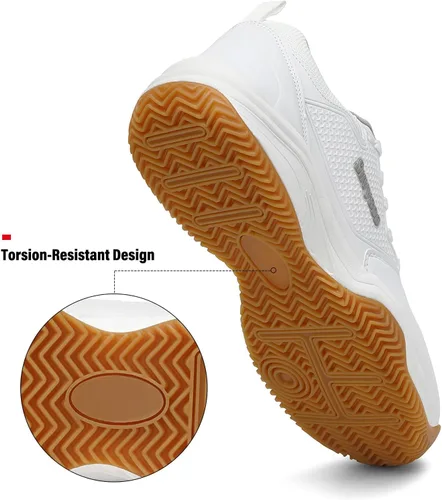 Vista 4 de Tenis de pickleball para hombres y mujeres, tenis deportivos de cancha con amortiguación superior y soporte de arco, perfectos para entrenamiento