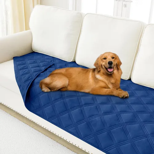 Vista 48 de Smiry Funda impermeable para cama de perro, manta reversible para mascotas para sofá Manta suave lavable para perro, funda a prueba de fugas