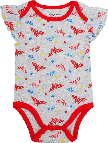 Vista 5 de Wonder Woman Conjunto de regalo de 3 unidades para bebé niña