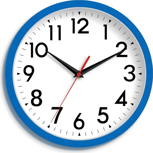 Vista 19 de DAXSMY Reloj de pared analógico pequeño de 8 pulgadas, silencioso, sin tictac, funciona con pilas, moderno, simple, decorativo, para cocina