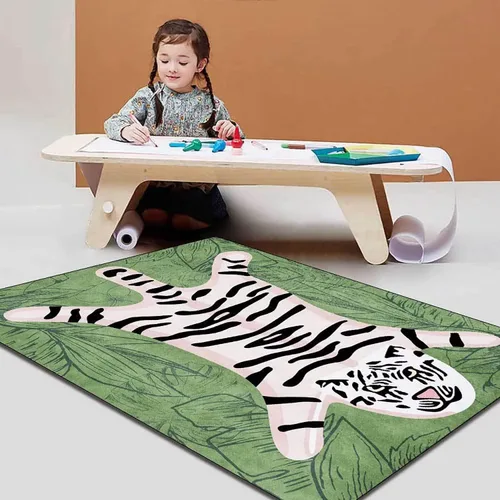 Vista 21 de Alfombra vintage de estilo bohemio con diseño de tigre para puerta de baño, 2 x 3 pies, alfombra pequeña para dormitorio, lavable, tapete de tigre