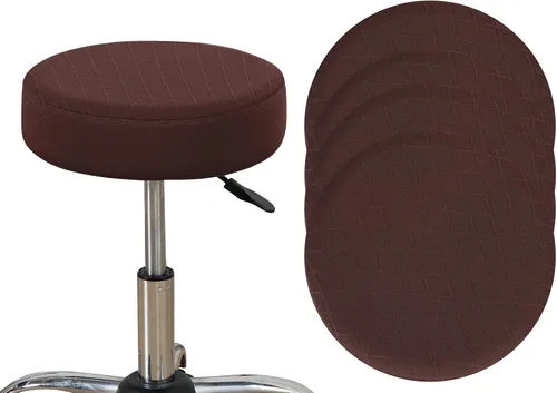 Vista 49 de HAOYONG Juego de 2 fundas redondas para taburetes de bar, impermeables, de poliuretano, fundas elásticas para taburetes de bar, fundas para sillas