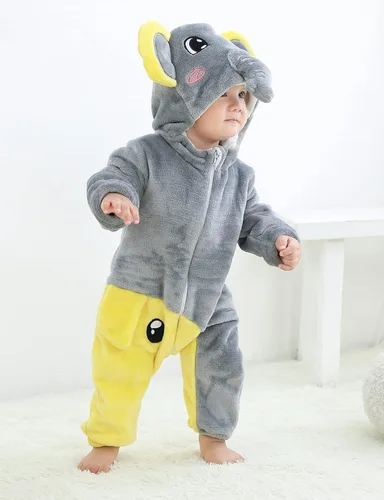 Vista 4 de BJWEO - Lindo disfraz para bebé, niñas y niños pequeños y recién nacidos, disfraz de Navidad, Halloween, enterizo de invierno, piyamas de cosplay