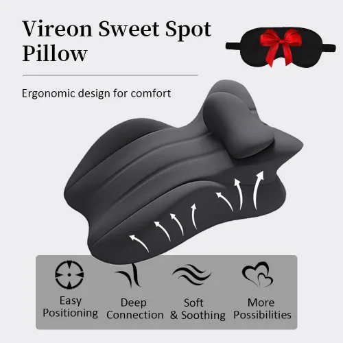 Vista 2 de Almohada Vireon Sweet Spot, almohada de ángulo de 27° para posición perfecta en pareja, cojín de espuma viscoelástica en forma de cuña