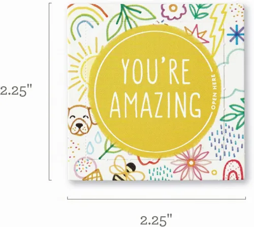 Vista 5 de Compendium ThoughtFulls para niños — Eres increíble — 30 tarjetas desplegables para compartir con niños, cada una con un mensaje inspirador Amarillo