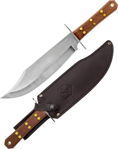 Vista 11 de Condor Tool & Knife - Cuchillo grande Huron Bushcraft - Hoja de acero de alto carbono 1095 - Construcción de espiga completa - Mango ergonómico